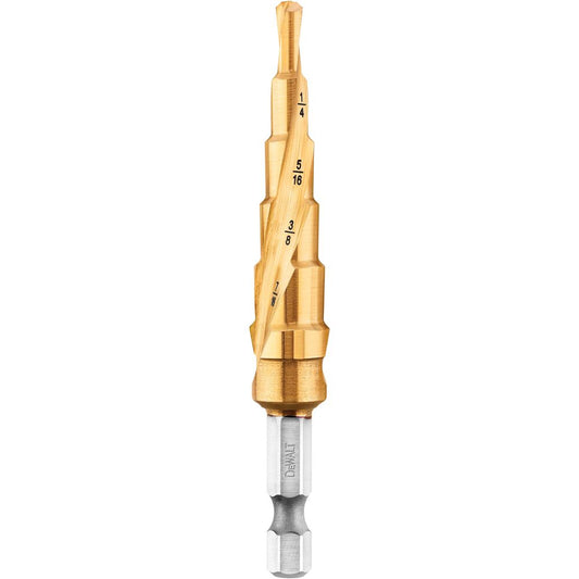 DEWALT DWA1784IR, 3/16'' - 1/2'' IMPACT READY Step Drill Bit