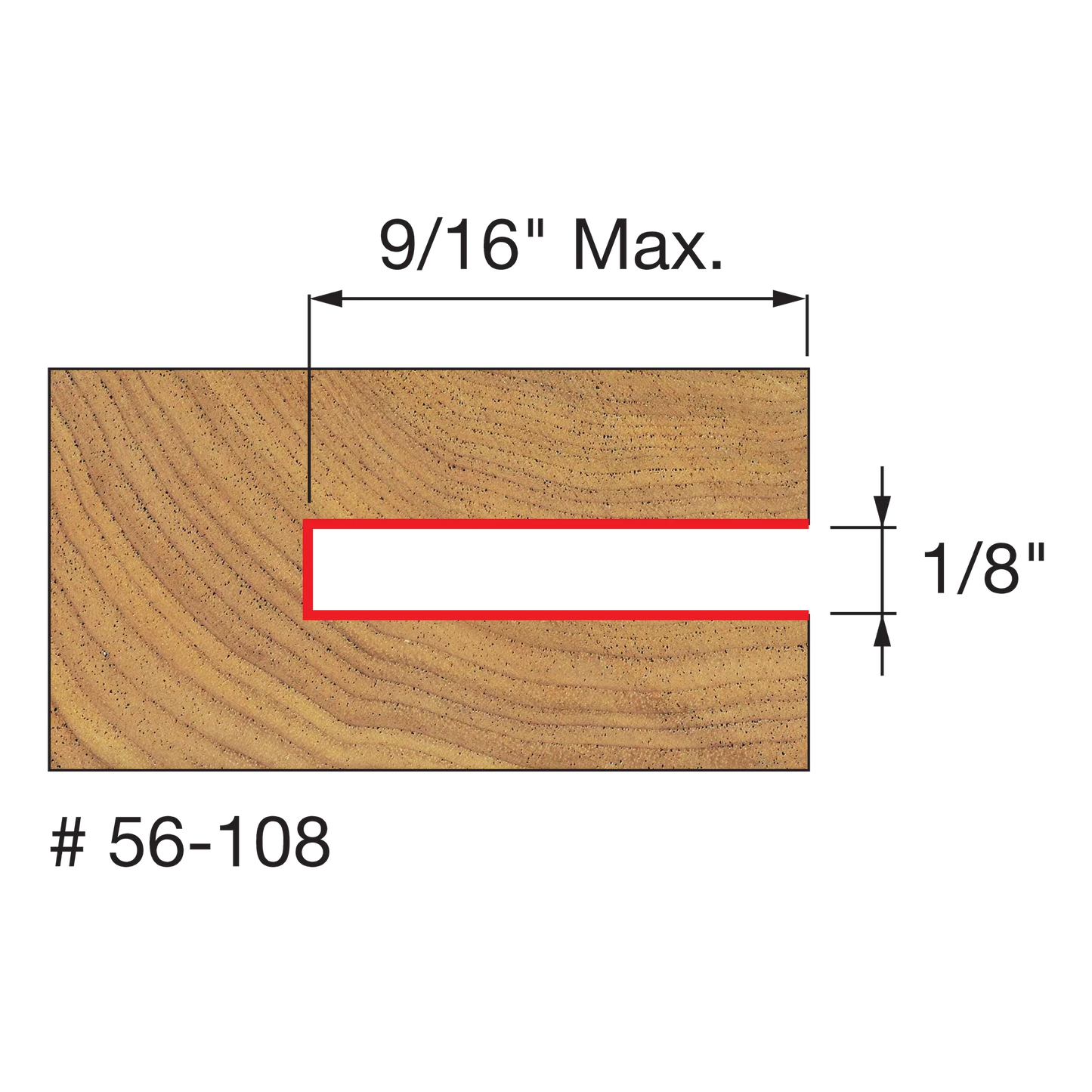 Freud 56-108, 1/8" Three Wing Slotting Cutter (5/16" Bore)