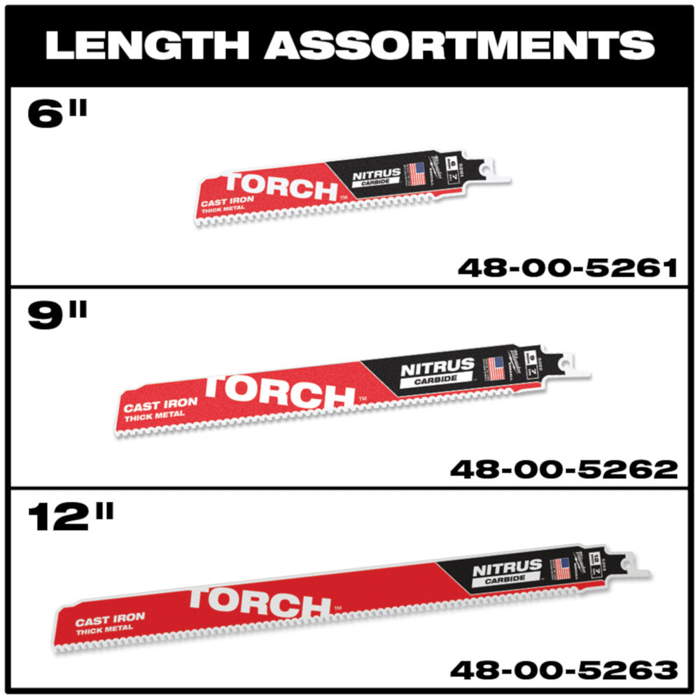 Milwaukee 48-00-5035, 6" 5 TPI Sawzall Blades (5/pkg)