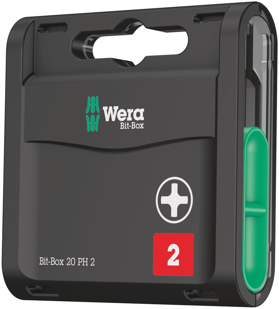 Wera 05057750001, BIT-BOX 20 PH, PH 2 X 25 MM, 20 PIECES