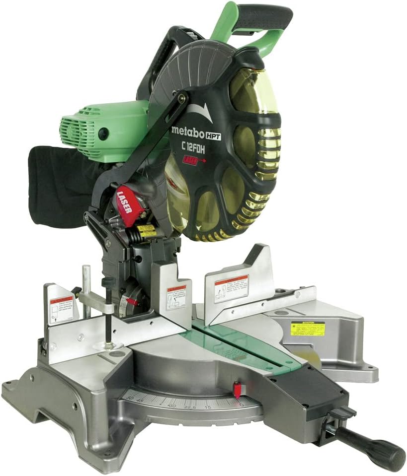 Metabo HPT C12FDH(S), 12'' Dual Bevel Miter Saw with Laser Marker, 15 Amp