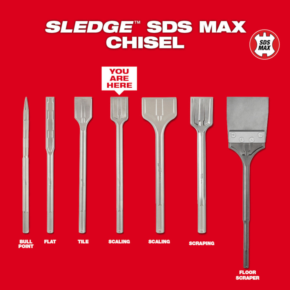 Milwaukee 48-62-4258, SDS-MAX SLEDGE 2''Tile Chisel