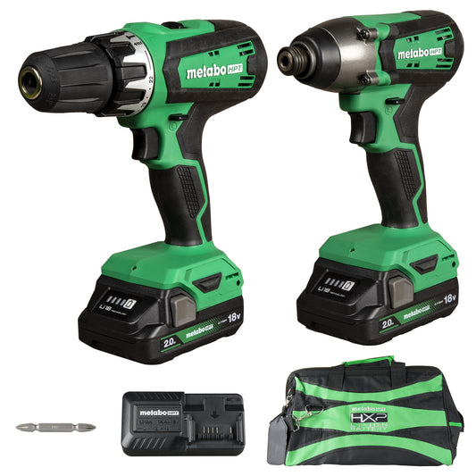 Metabo HPT KC18DFXM, 18V Brushless 2 Tools Combo kit. 2Ah Battery