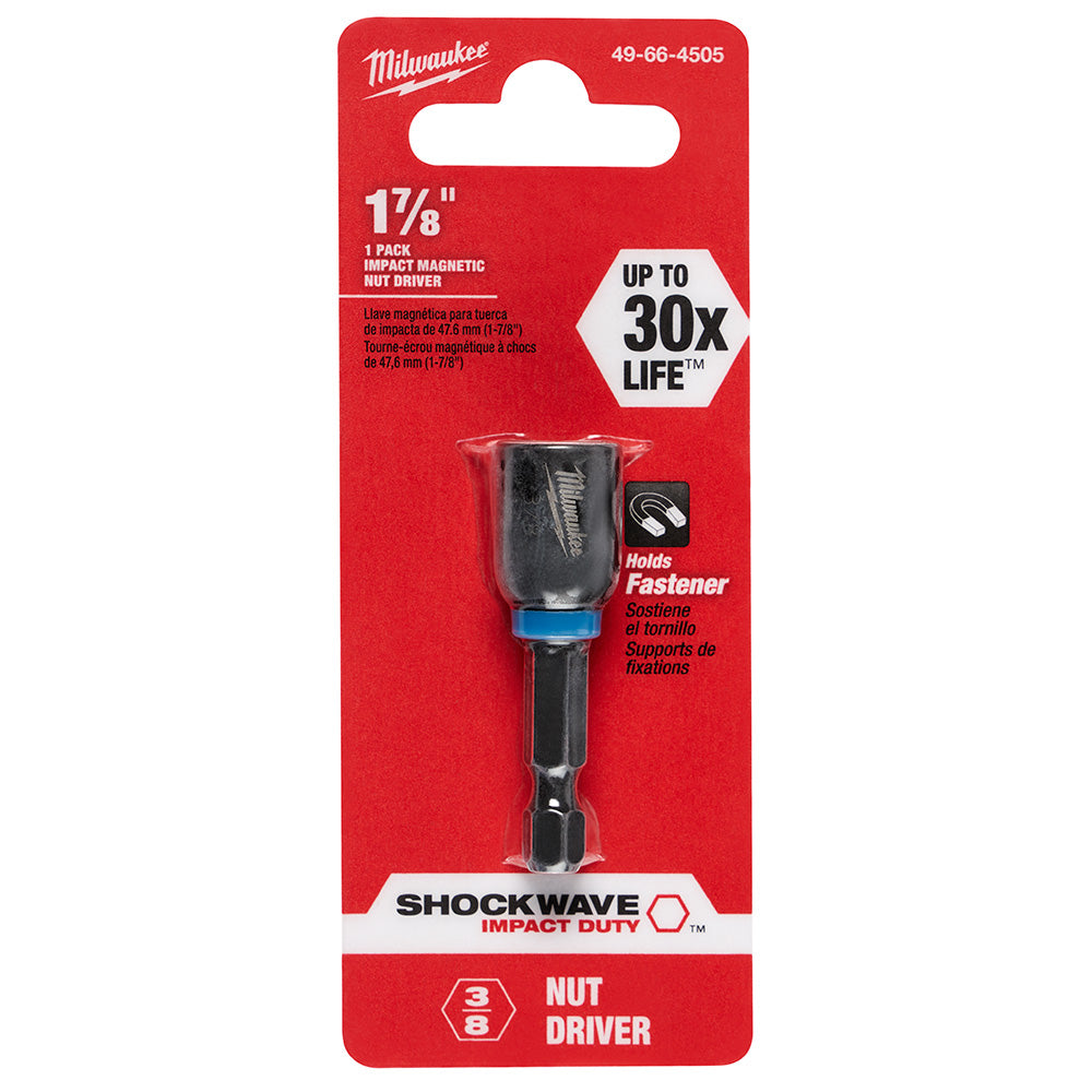 Milwaukee 49-66-4505, SHOCKWAVE 3/8 X 1-7/8 IMPACT MAGNETIC NUT DRIVER