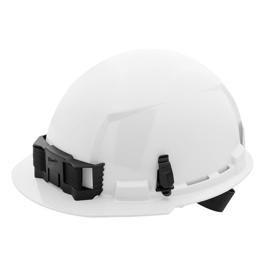 Milwaukee 48-73-1100, BOLT™ White Front Brim Hard Hat w/4pt Ratcheting Suspension (USA) - Type 1, Class E