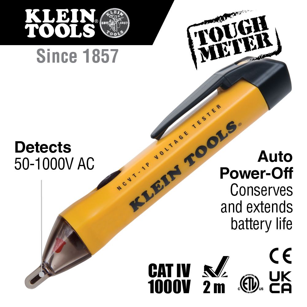 Klein Tools NCVT1P, Non-Contact Voltage Tester Pen, 50 to 1000V AC