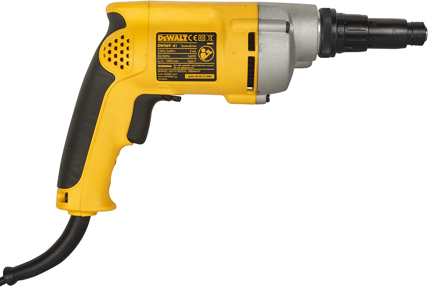 DEWALT DW269, 1,000 rpm VSR VERSA-CLUTCH Screwgun