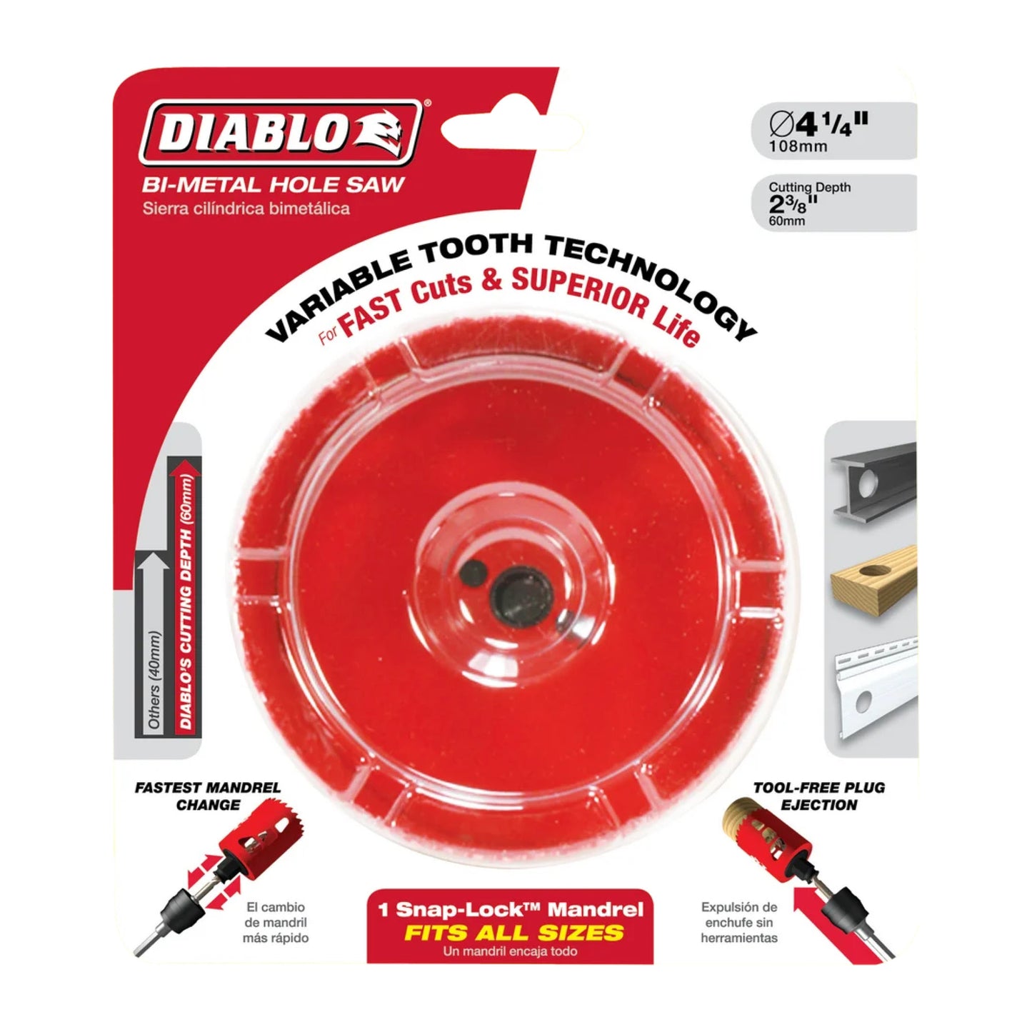 Diablo DHS4125, 4-1/8" BiM Hole Saw