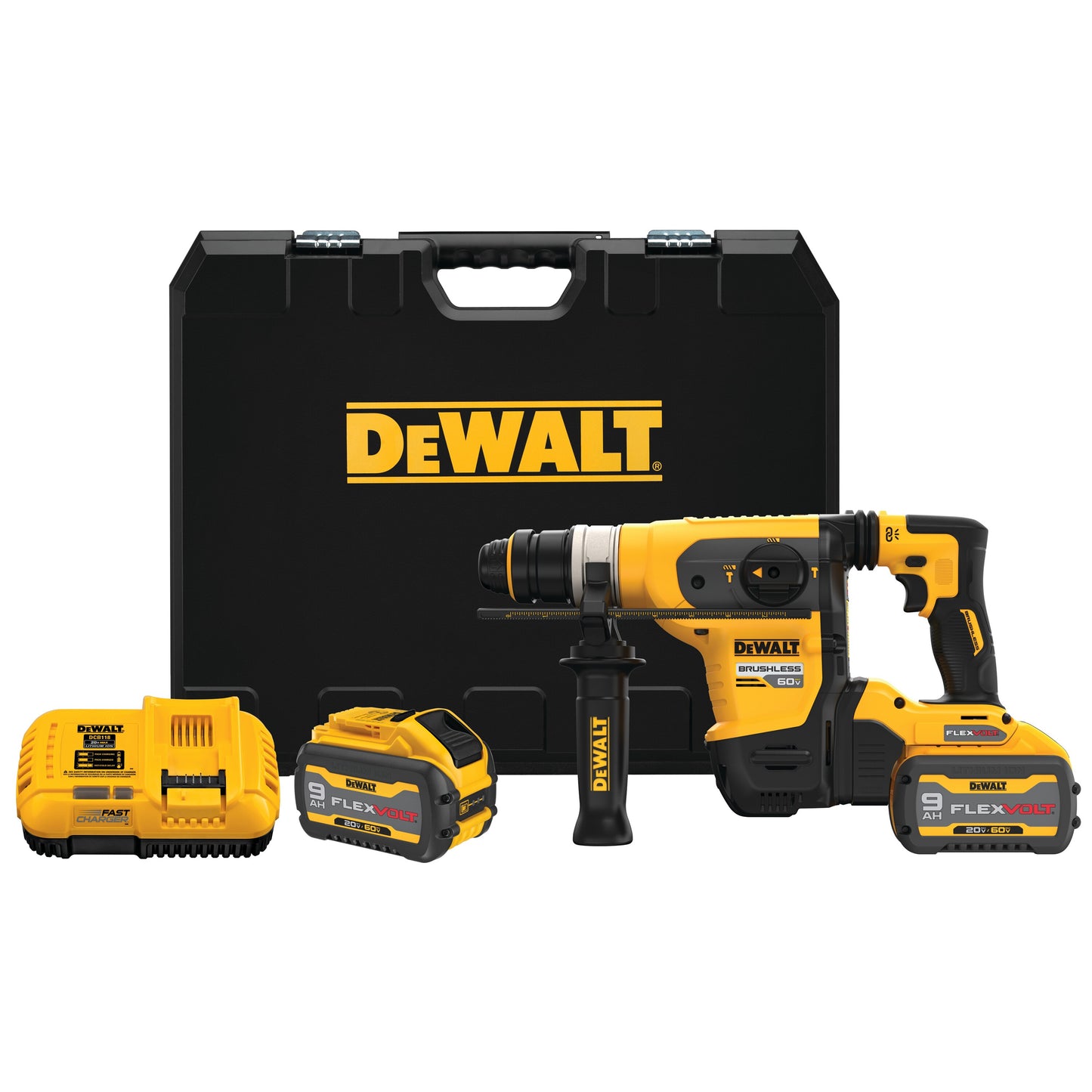 DEWALT DCH416X2, 60V MAX 1-1/4'' SDS Plus Rotary Hammer Kit