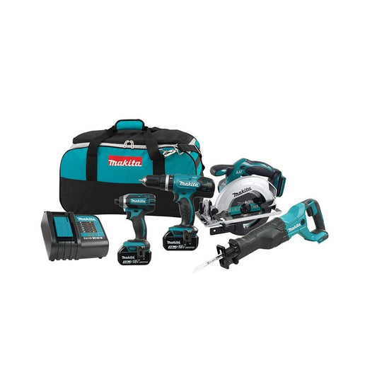 Makita DLX4057X1, 18V LXT 4-Tool Combo Kit (3.0 Ah)