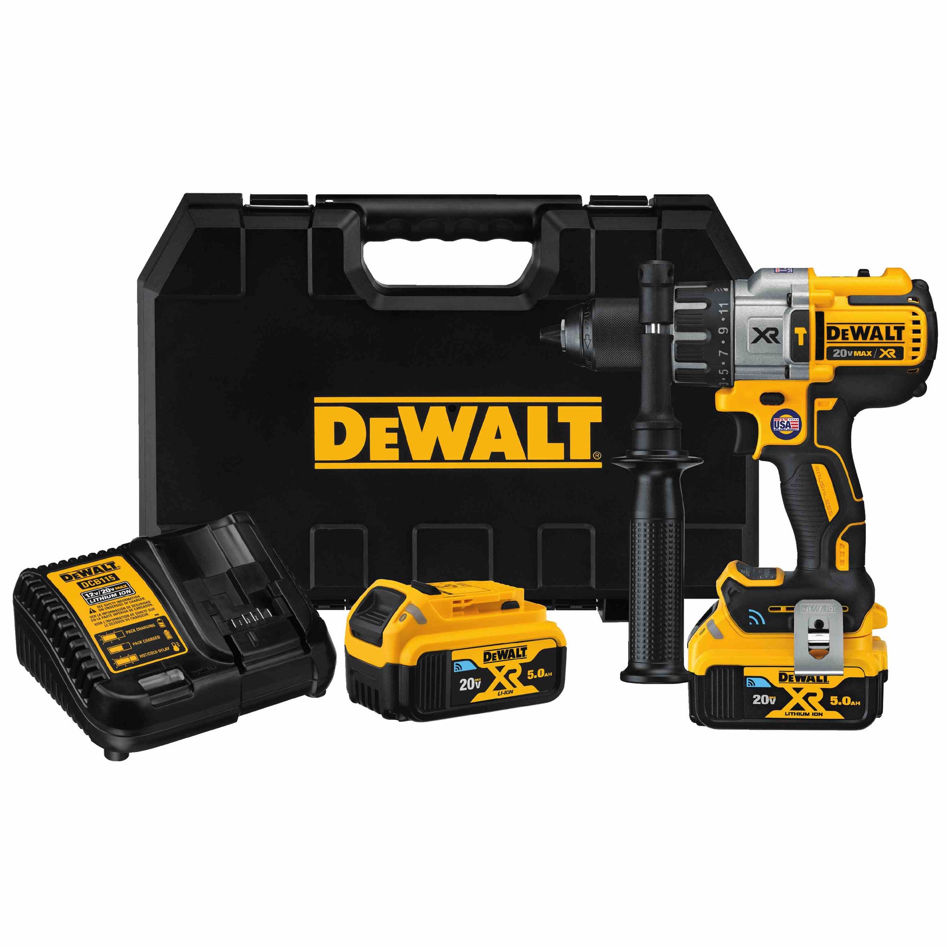 DEWALT DCD997P2BT, 20V MAX XR Tool Connect Hammerdrill Kit (w/ Tool Connect Batteries)