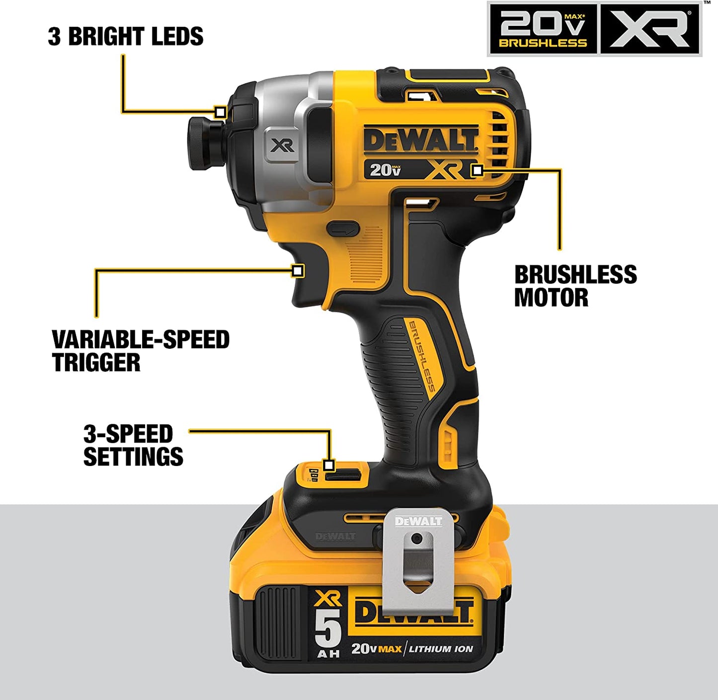 DEWALT DCK2100P2, 20V MAX FLEXVOLT ADVANTAGE 2-Tool Combo Kit (Hammerdrill/Impact, 5.0AH)