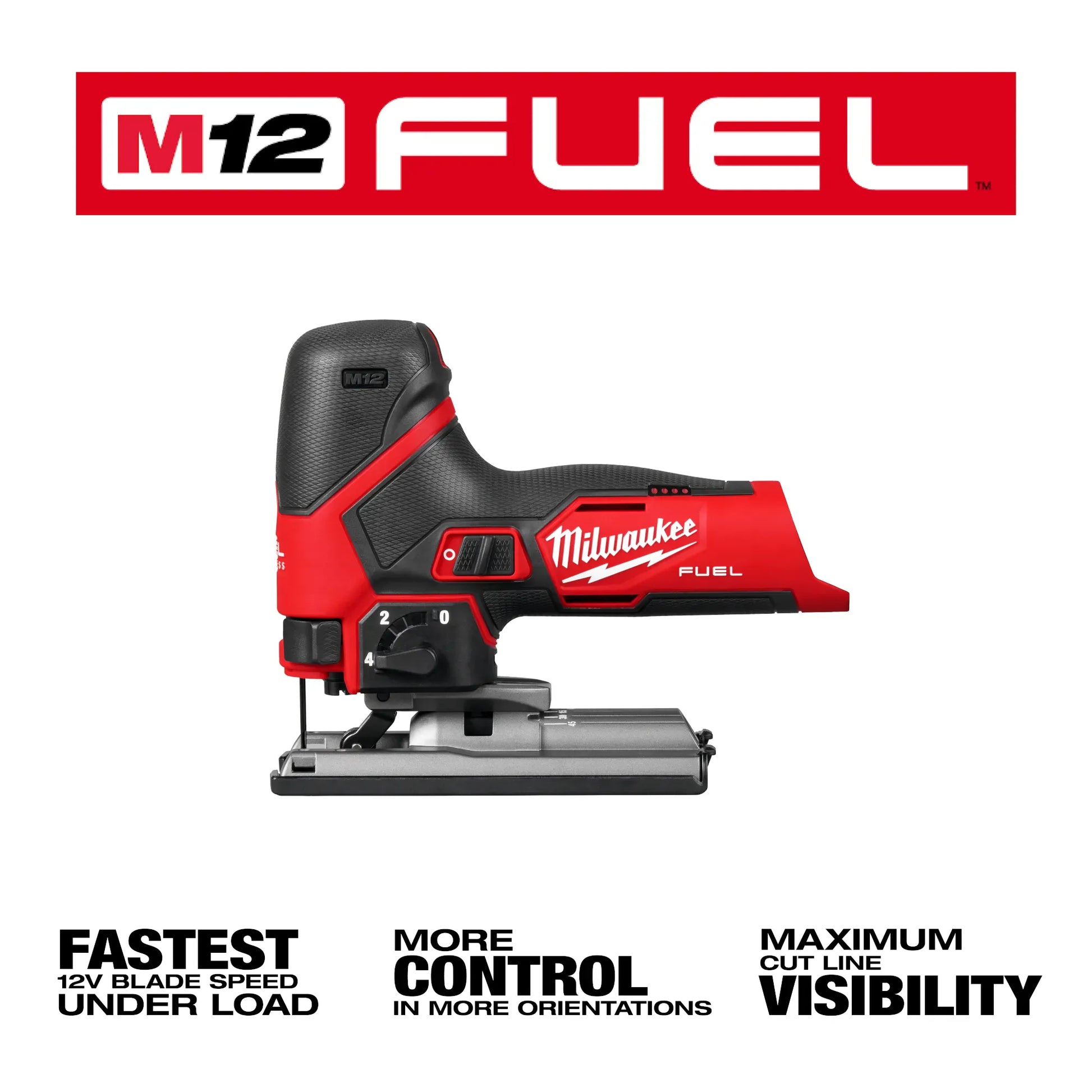 Milwaukee 2545-20, M12 Fuel Barrel Grip Jigsaw