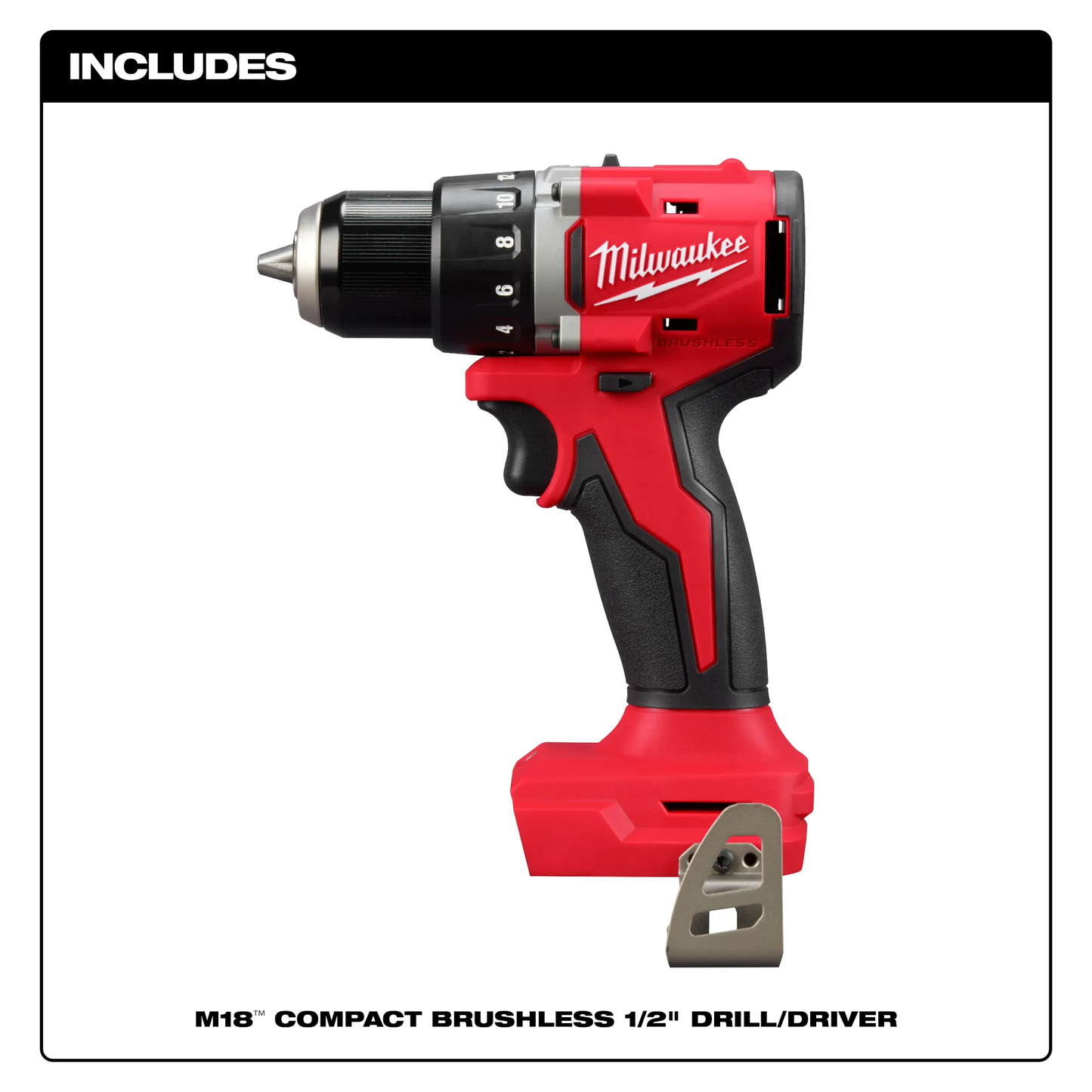 Milwaukee 3601-20, M18™ Compact Brushless 1/2" Drill/ Driver