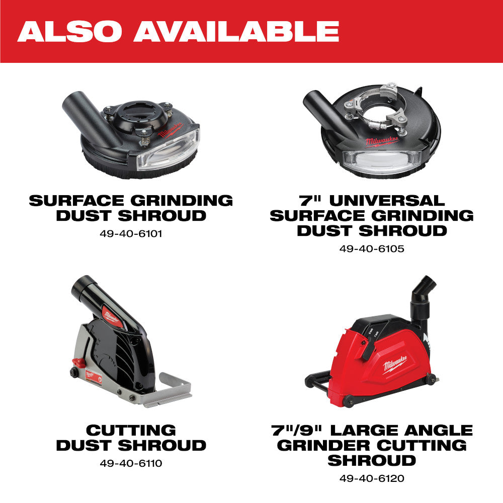 Milwaukee 49-40-6105, 7" Universal Surface Grinding Dust Shroud