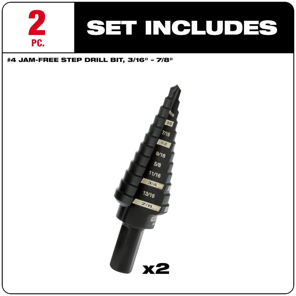 Milwaukee 48-89-9234, #4 Step Drill Bit (2 pack)