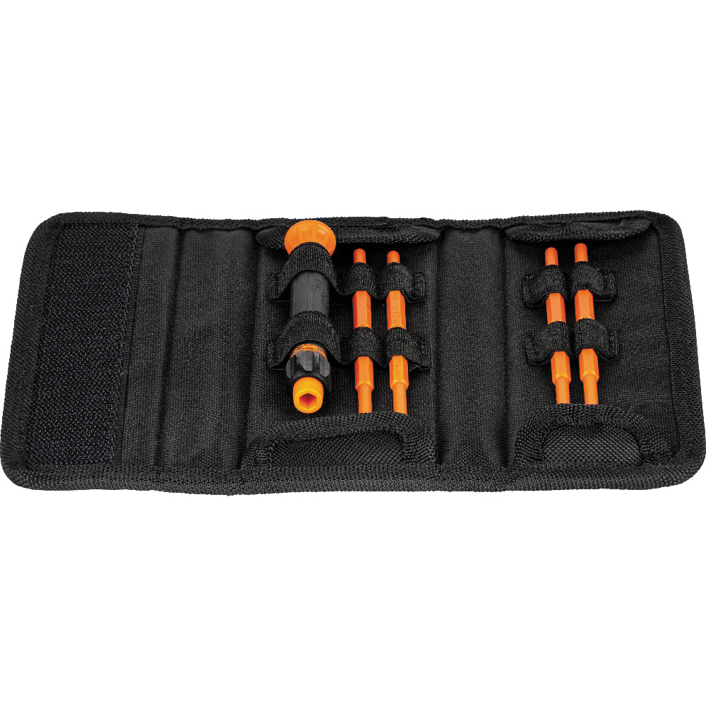 Klein Tools 32584INSR, 8-in-1 Insulated Precision Screwdriver Set with Case