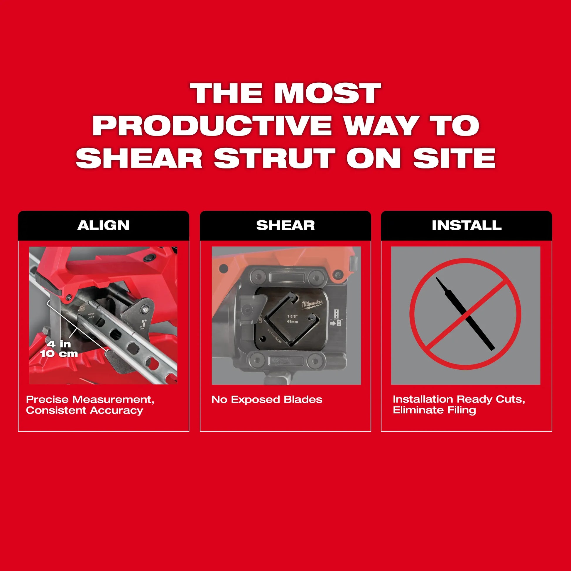 Milwaukee 2933-21, M18™ FORCE LOGIC™ Single Channel Strut Shear Kit