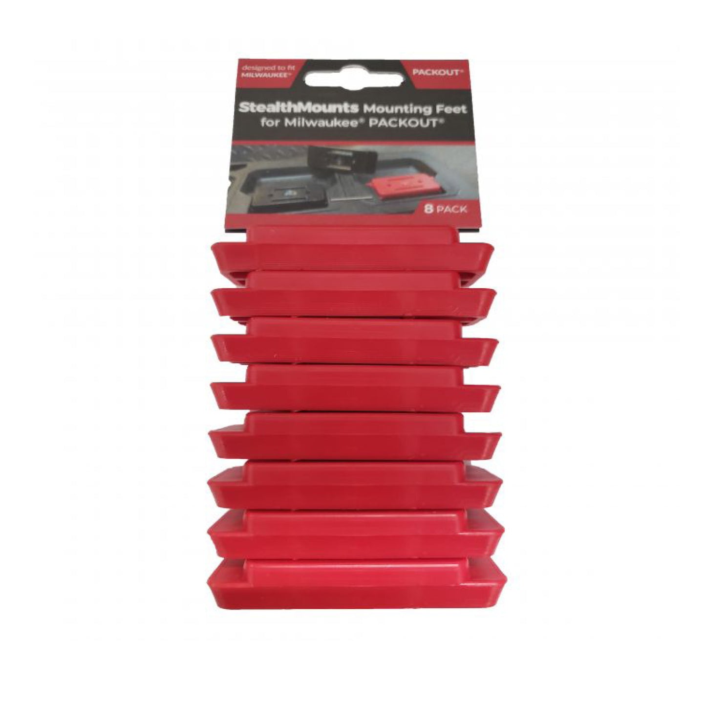 StealthMounts OM-MWPO1-RED-8, StealthMounts Packout Feet (8 pack) - Red
