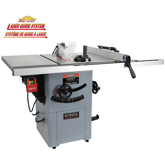 KING Canada KC-10HCX, 10" 1-3/4HP Cabinet Table Saw With 30 In. Rip Capacity