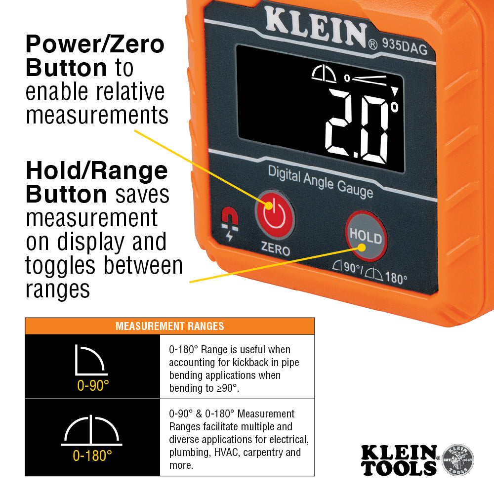 Klein Tools 935DAG, Digital Angle Gauge and Level