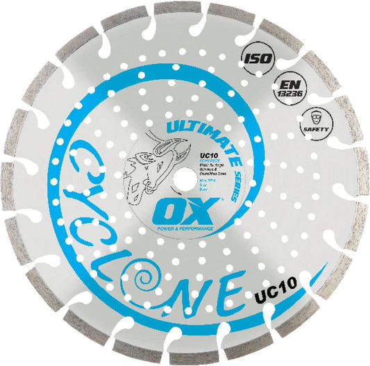 OX Tools OX-UC10-14, ULTIMATE UC10 CYCLONE DIAMOND BLADE | GENERAL PURPOSE/CONCRETE 14"