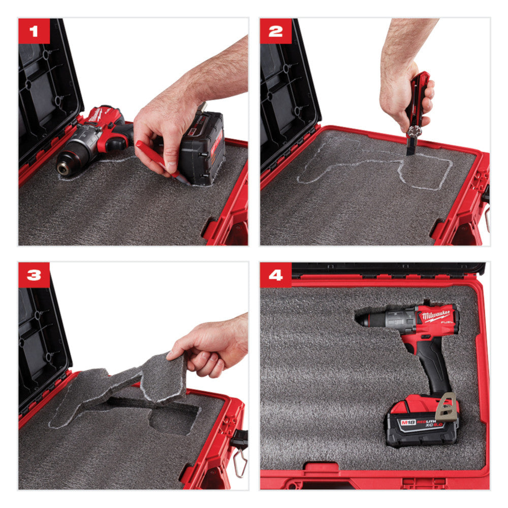 Milwaukee 48-22-8450, PACKOUT Tool Case W/ Foam Insert