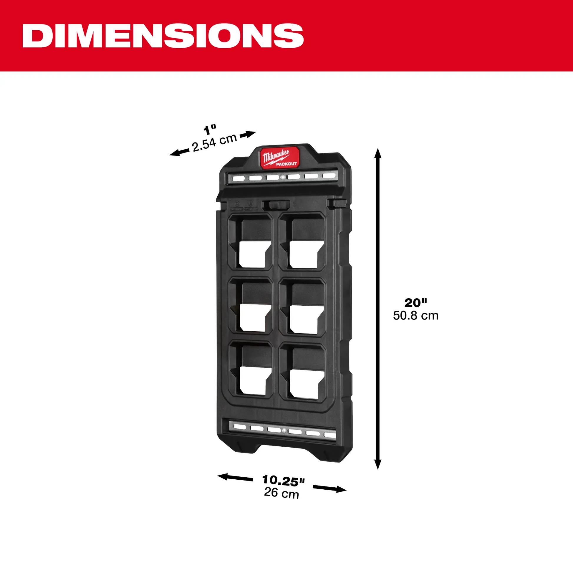 Milwaukee 48-22-8496, PACKOUT™ Compact Wall Plate