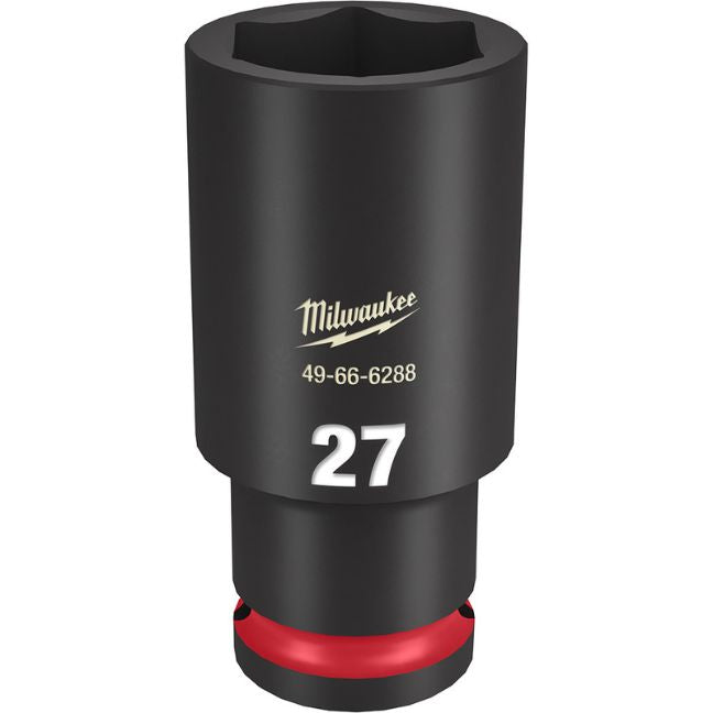 Milwaukee 49-66-6288, 1/2" Drive 27MM Deep SHOCKWAVE Impact Duty 6 Point Socket