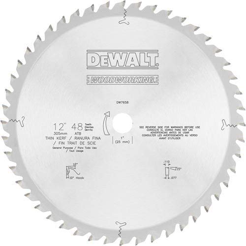 DeWalt DW7658, 12 In. 48T General Purpose Blade