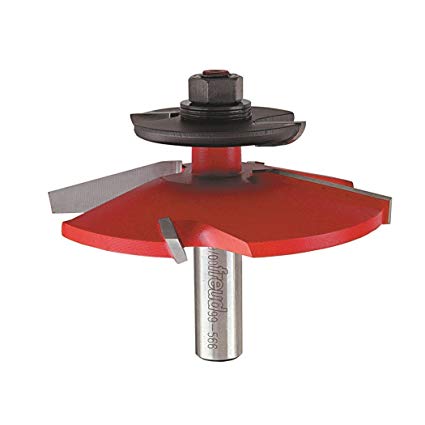 Freud 99-566, Carbide Router Bit - 3-1/2" x 3" 2+2 Raised Panel Bit with Backcutter (5/32" Minor Height)