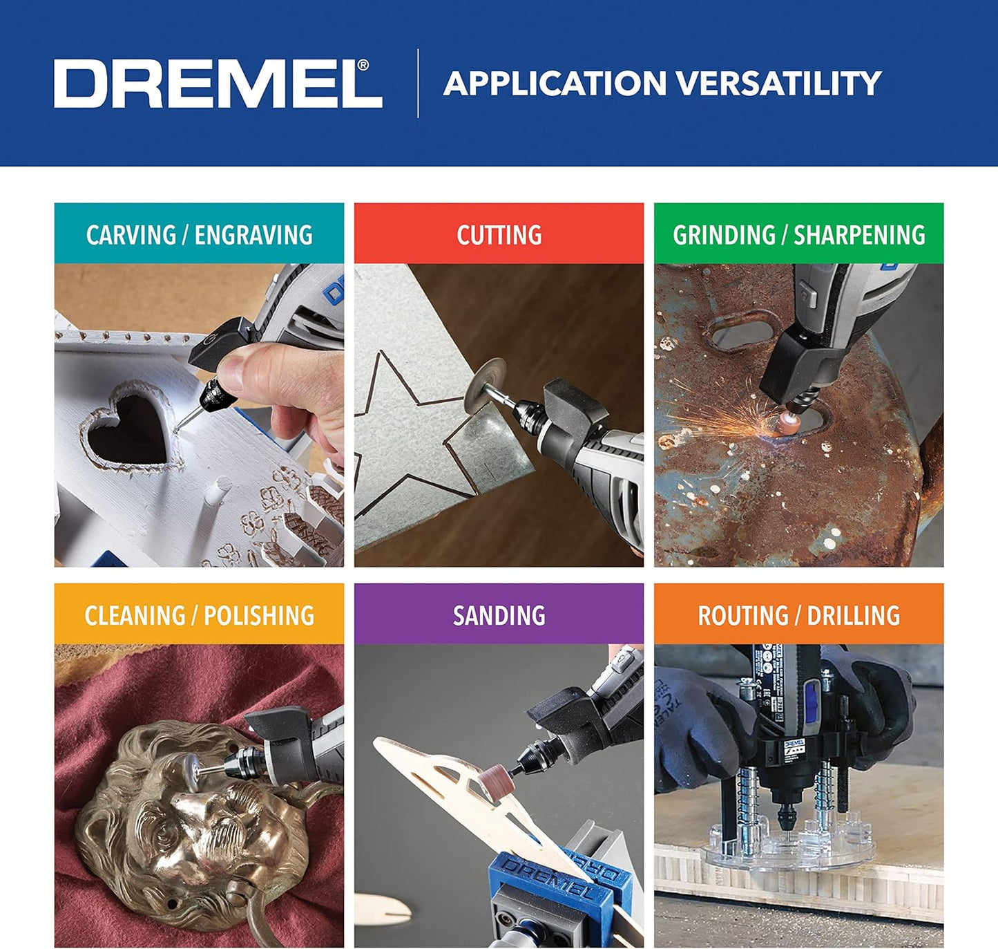 DREMEL 4300-5/40, High Performance Rotary Tool Kit with LED Light (5 Attachments, 40 Accessories)