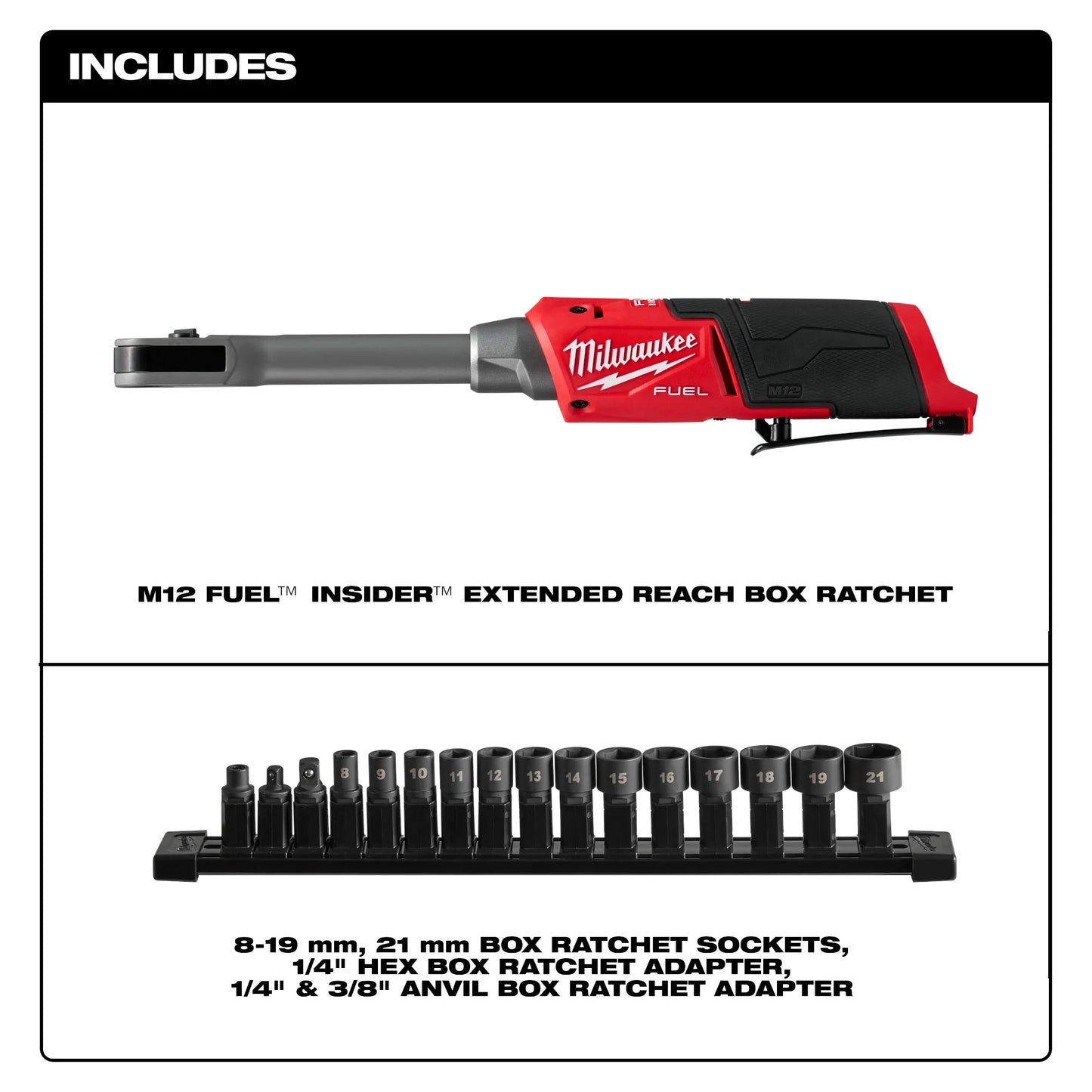 Milwaukee 3050-20, M12 FUEL™ INSIDER™ Extended Reach Box Ratchet