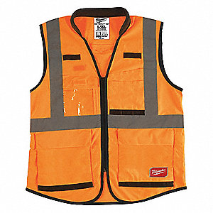 Milwaukee 48-73-5091, High Visibility Orange Performance Safety Vest - S/M (CSA)