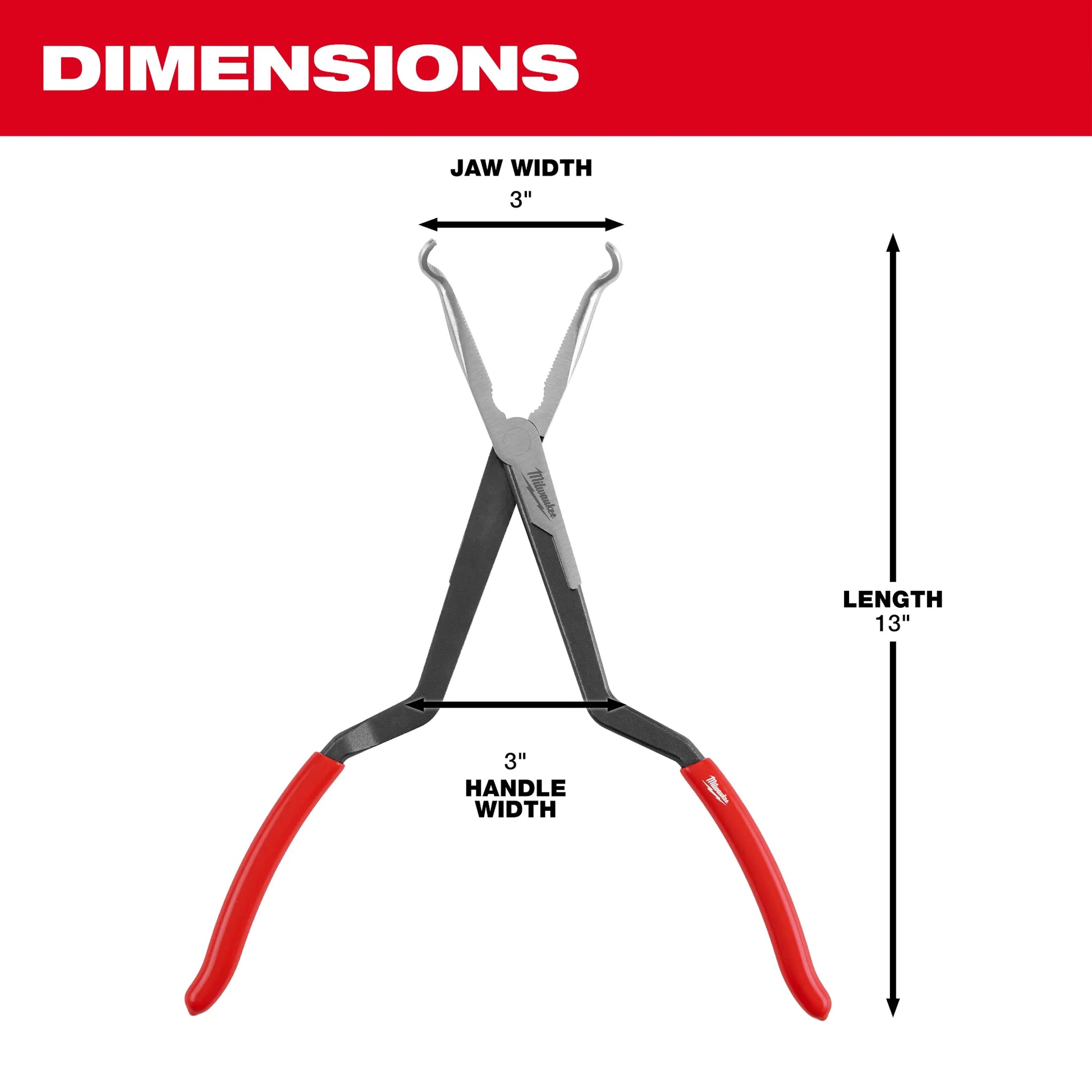 Milwaukee 48-22-6561, 13" Long Reach Hose Grip Pliers -1/2"