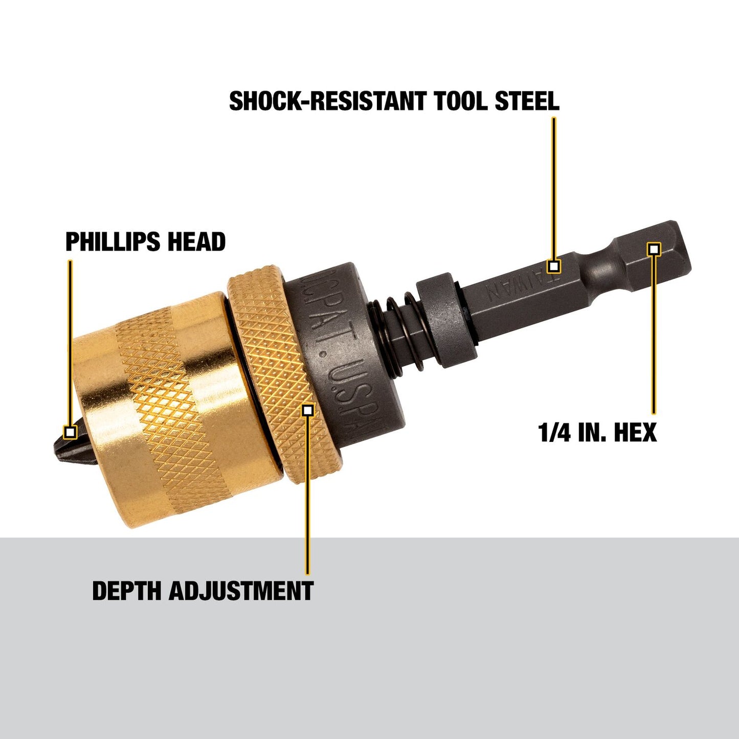 DEWALT DW2043, Adjustable Screw Depth Setter Non Magnetic