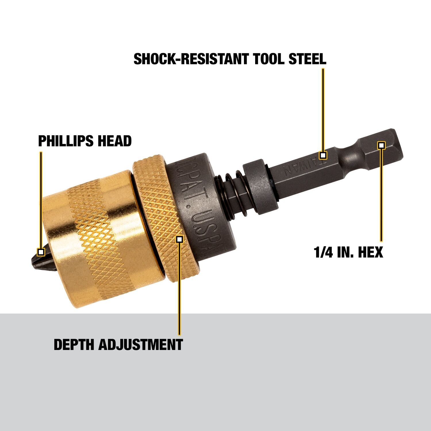 DEWALT DW2043, Adjustable Screw Depth Setter Non Magnetic