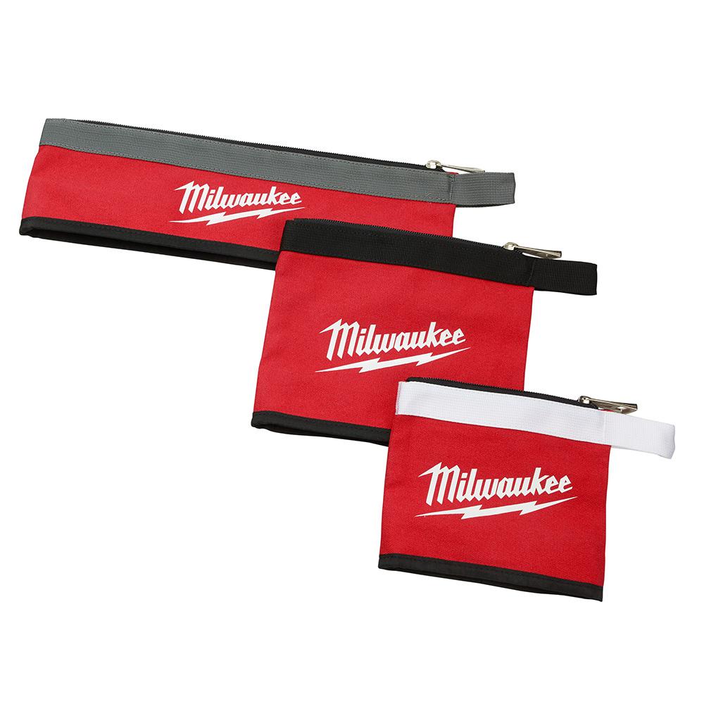 Milwaukee 48-22-8183, 3 pc Multi-Size Zipper Pouches