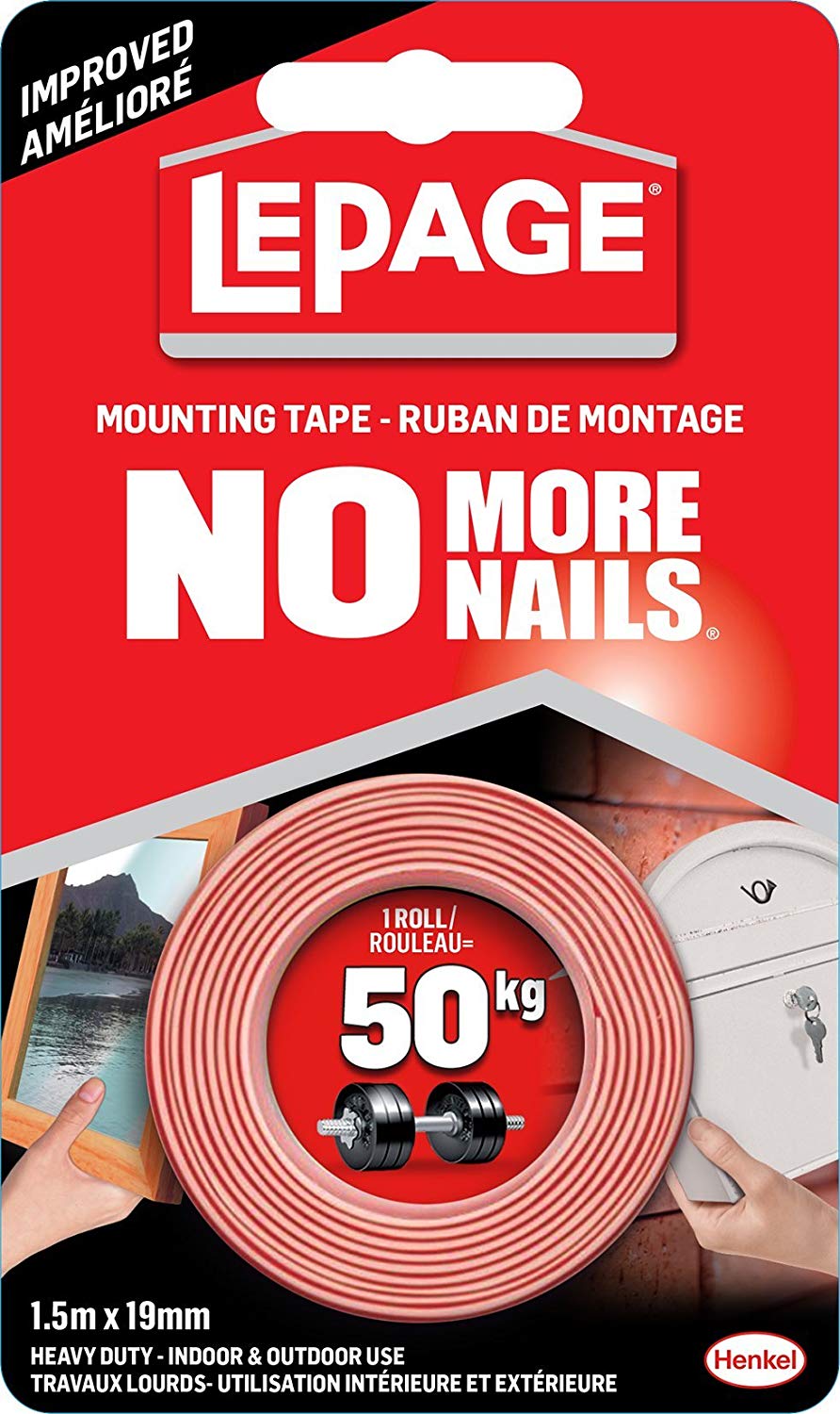 LePage 2125574, NO MORE NAILS MOUNTING TAPE