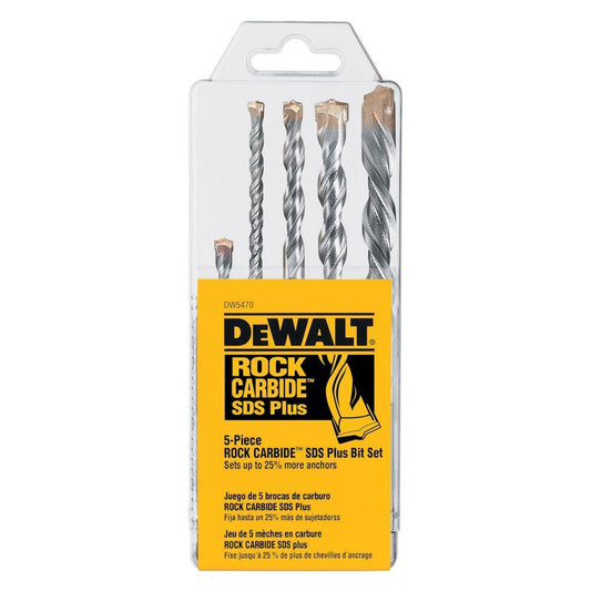 DEWALT DW5470, 5 pc SDS Plus Hammer Bit Set