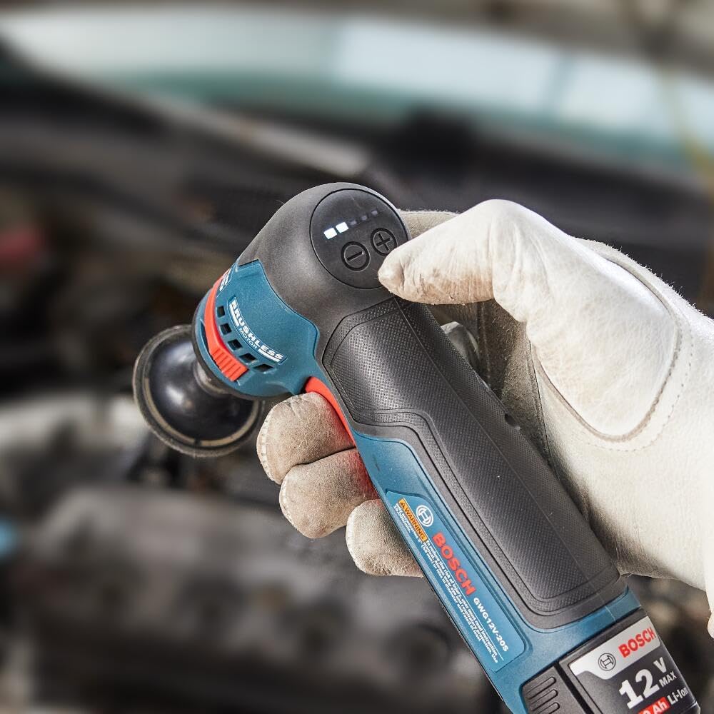 Bosch GWG12V-20SB23, 1/4" Right Angle Die Grinder Kit with 2x 3Ah Batteries