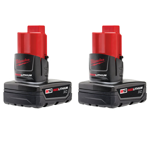 Milwaukee 48-11-2412, M12 REDLITHIUM XC Battery Two Pack (3.0 Ah)