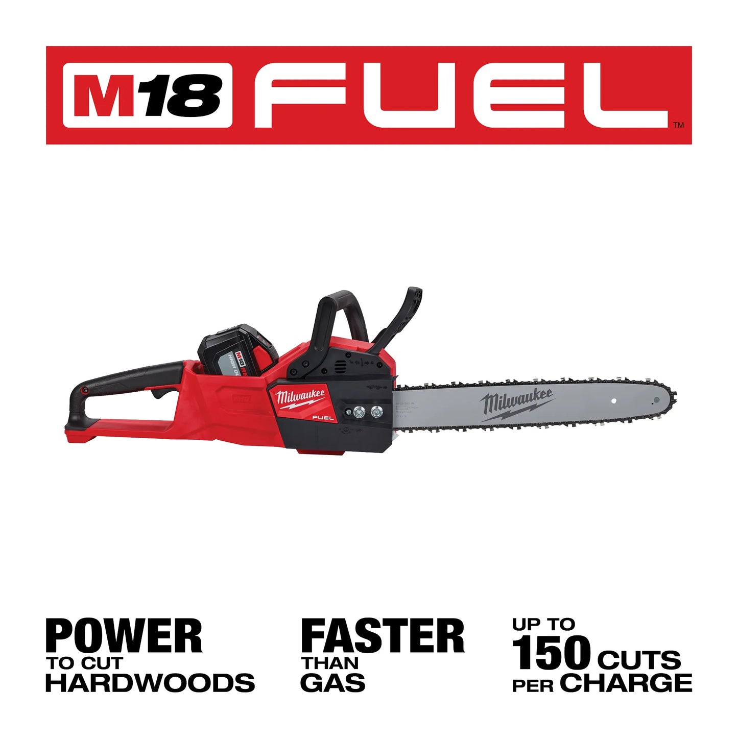 Milwaukee 2727-21HD, M18 Fuel 16" Chainsaw Kit  (12 Ah)