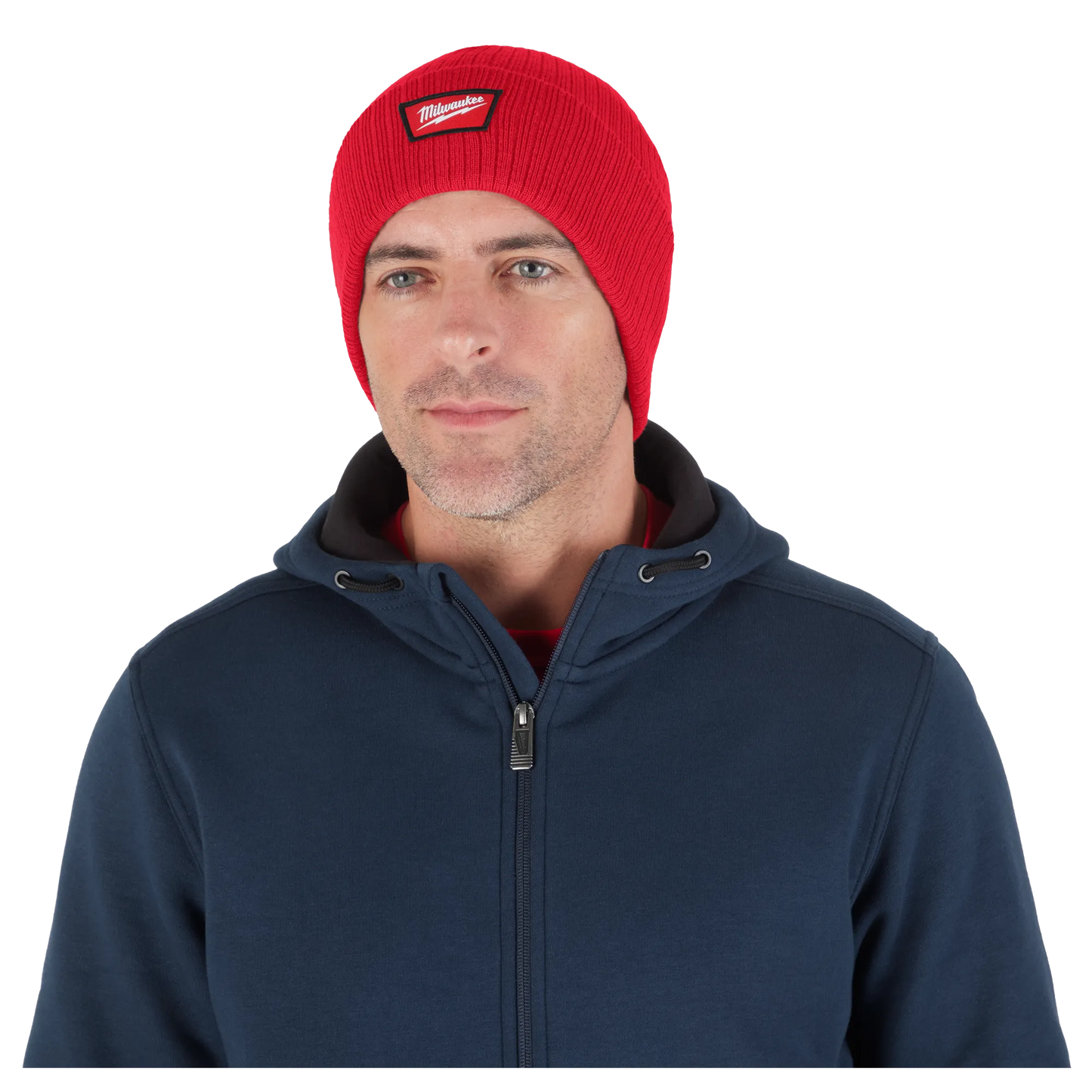 Milwaukee M750R, Rib-Knit Cuffed Beanie - Red