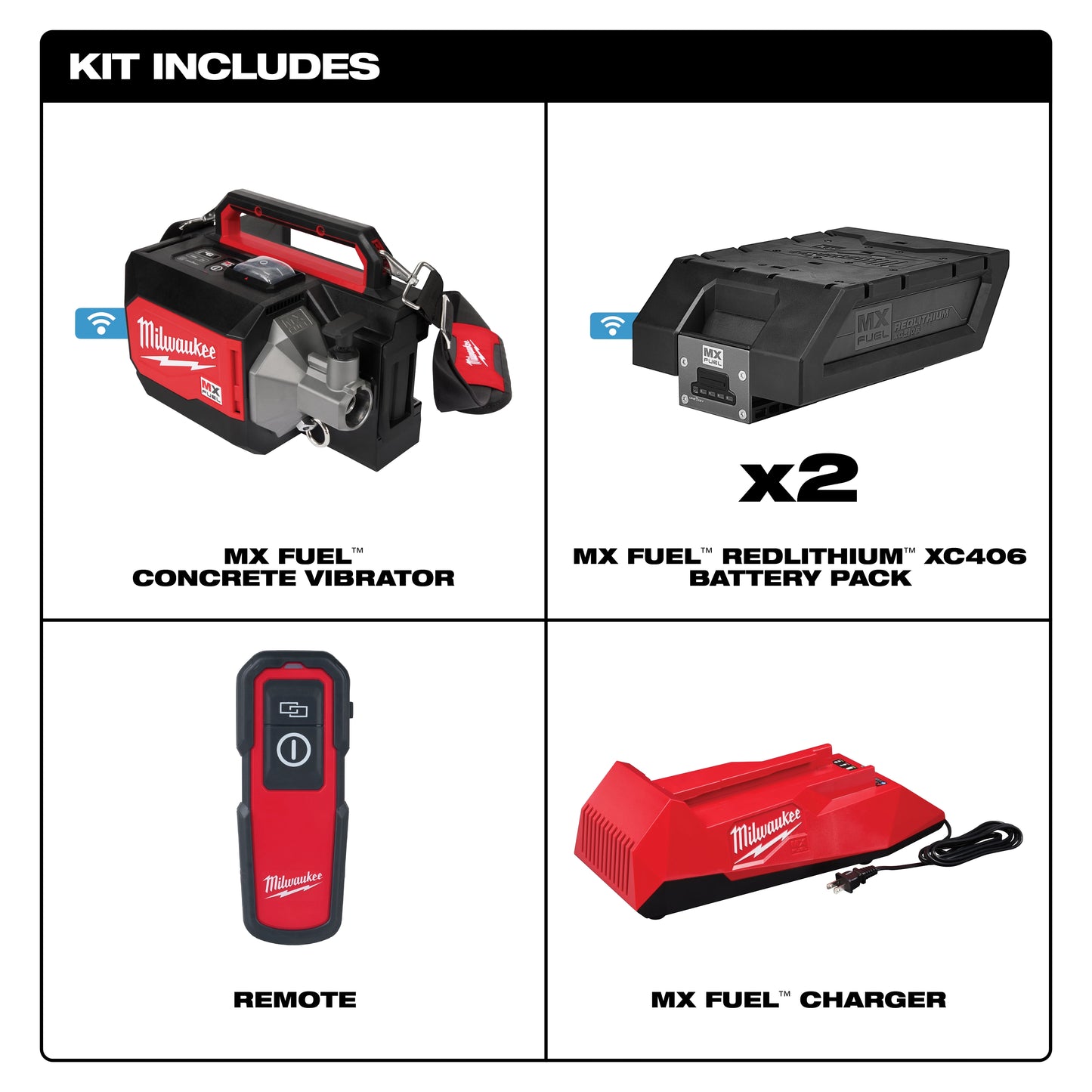 Milwaukee MXF370-2XC, MX FUEL Concrete Vibrator