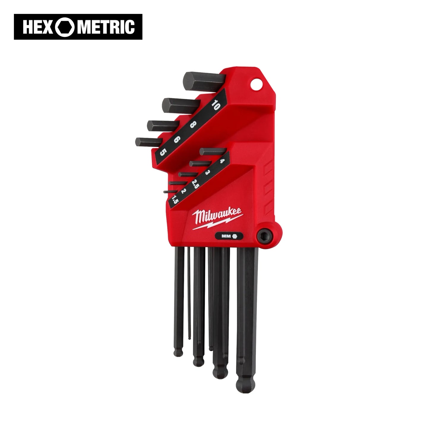 Milwaukee 48-22-2186, 9-Key Ball End  L-Key Set - Metric