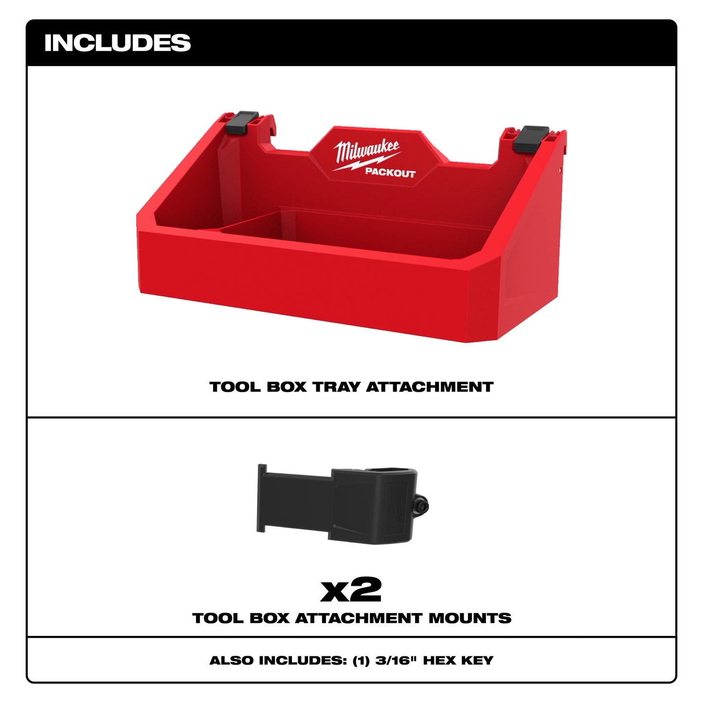 Milwaukee 48-22-8605, PACKOUT™ Tool Box Tray Attachment