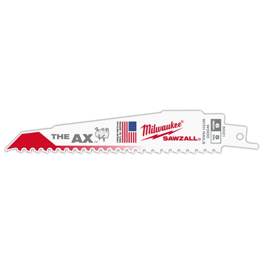 Milwaukee 48-01-7021, 6" 5 TPI The Ax Sawzall Blade (100/pkg)