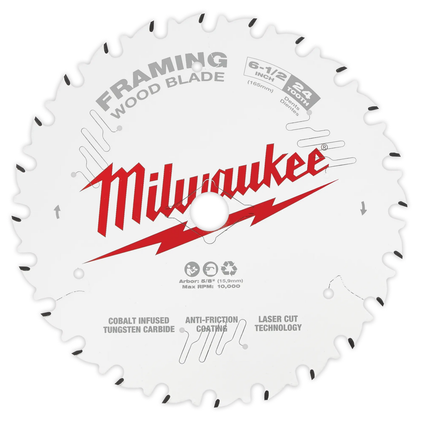 Milwaukee 48-41-0620, 6-1/2" 24T Framing Circular Saw Blades