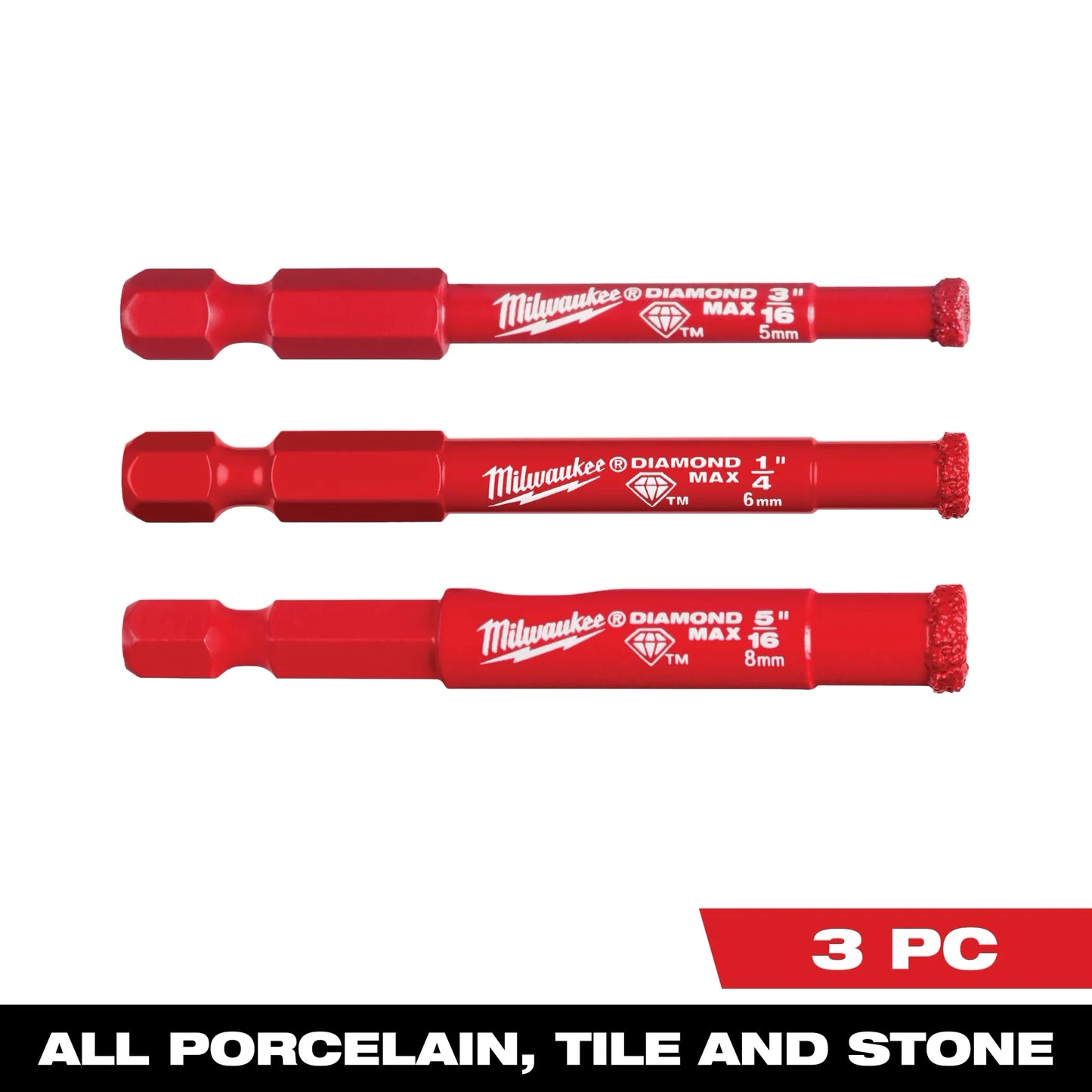 Milwaukee 49-56-0500, Milwaukee® Diamond Max™ Hole Saw Bit Set - 3PC